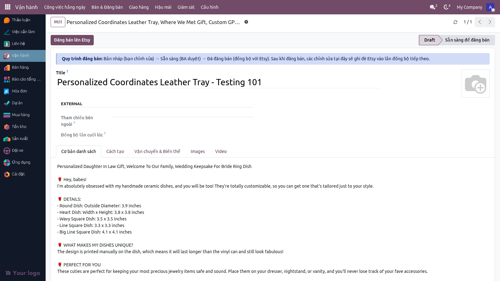 Form listing Etsy — Tổng quan